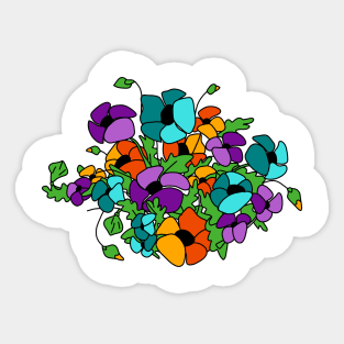 Colorful flowers Sticker